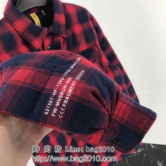 MONCLER蒙口 X 藤原浩聯名合作系列 18秋冬新款 男女同款 格子羽絨服 ydi2011